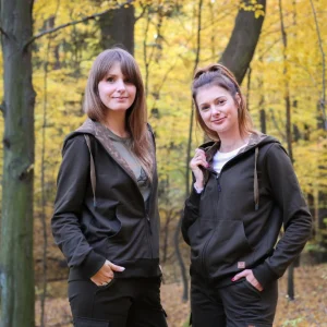 Taurus Bluzy, Bluzy Polarowe | Bluzy Polarowe | Bluza Damska Olive Deer z kapturem TA-072