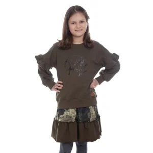 Dzieci Taurus Bluzy Dziecięce | Bluzy, Bluzy Polarowe | Bluza dziewczęca Green Dog TA-183