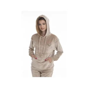 Taurus Bluzy, Bluzy Polarowe | Spodnie | Dres Komplet Welur BEŻ TA-15