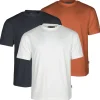 Pinewood Koszulki | Koszulki Myśliwskie | T-SHIRT ® 3-pack: OFFWHITE/L.BLUE/B.ORANGE 5447