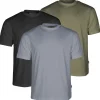 Pinewood Koszulki | Koszulki Myśliwskie | T-SHIRT ® 3-pack: Olive/Shadow Blue/Black 5447